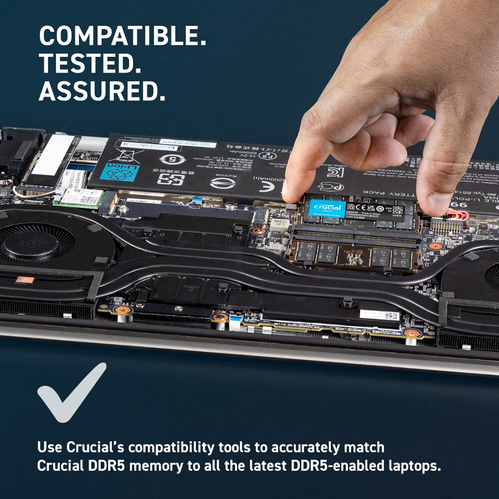 Crucial 8GB Laptop DDR5 5200 MHz SO-DIMM Memory Module