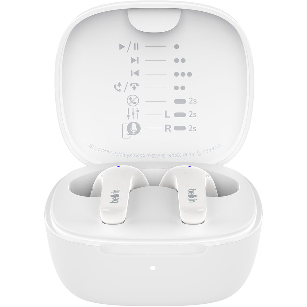 Belkin SoundForm Motion True Wireless Earbuds (White)