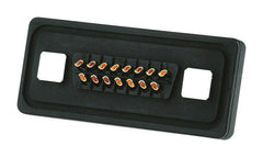 HARTING 9675096715 D Sub Connector, IP67, 9 Contacts, Receptacle, DE, Brass Body, Solder