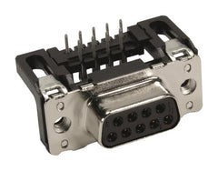 HARTING 9661127601 D Sub Connector, R/A, 9 Contacts, Receptacle, DE, Steel Body, Through Hole