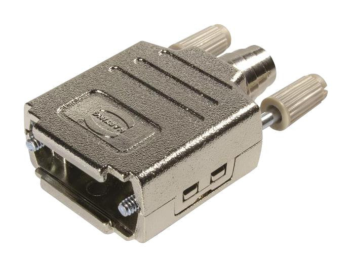 HARTING 9670370425 D Sub Backshell, DC, 180&deg;, Metallised Thermoplastic Body