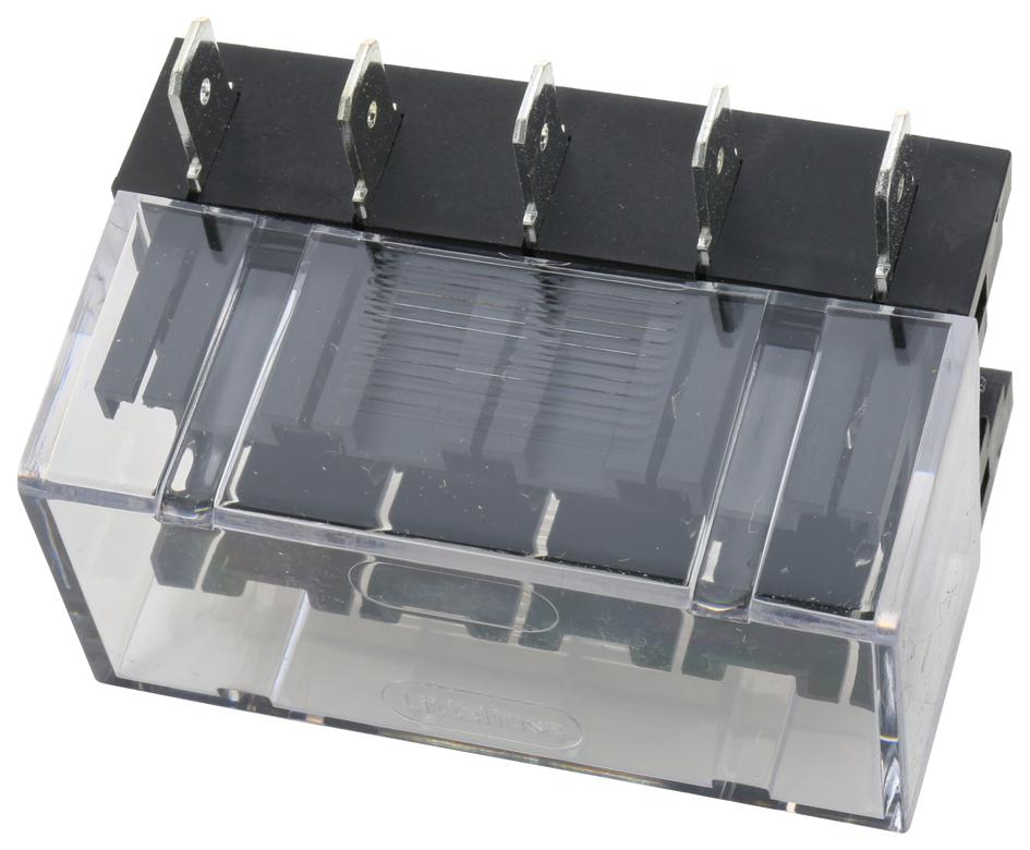 Littelfuse 03500417TXN Fuseholder Fuse Block Panel Mount 15A ATO&reg; Quick Connect 5 Positions Horizontal Contacts