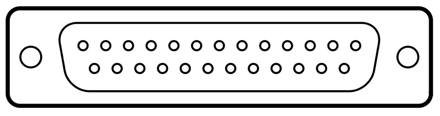 Harting 09643217210 D Sub Connector Filtered Plug 25 Contacts DB Solder Cup