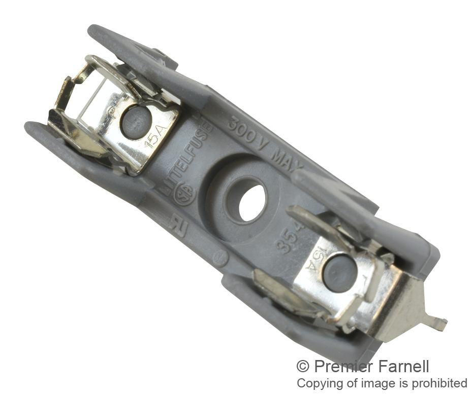 LITTELFUSE 03540101ZXGY Fuseholder, Fuse Block, OMNI-BLOK&reg;, 300V, 30A, 3AG, Solder, Through Hole, 1 Pole