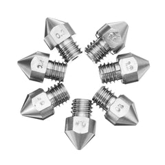 0.3mm/0.4mm/0.6mm/0.8mm/1.0mm/1.2mm/1.5mm TC4 Titanium Alloy M6 Thread Nozzle For 3D Printer