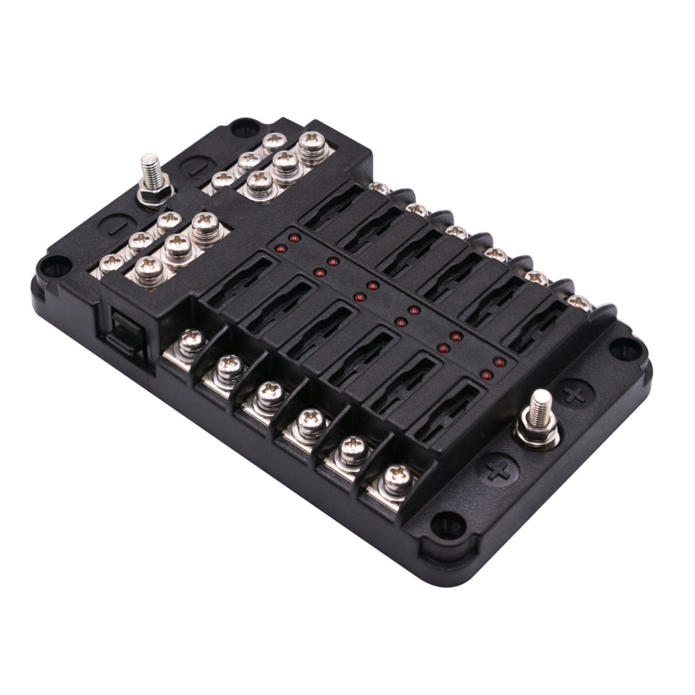 1 In 12 Out Way Car Fuse Box Power Plug Type Fuse Box Seat With LED Indicator