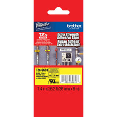 Brother TZeS661 Tape with Extra-Strength Adhesive for P-Touch Labelers (Black on Yellow, 1.4" x 26.2')