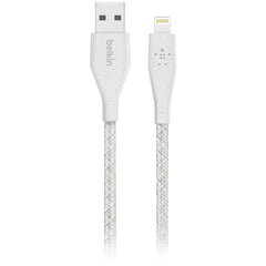 Belkin DuraTek Plus Lightning to USB Type-A Cable with Strap (6', White)