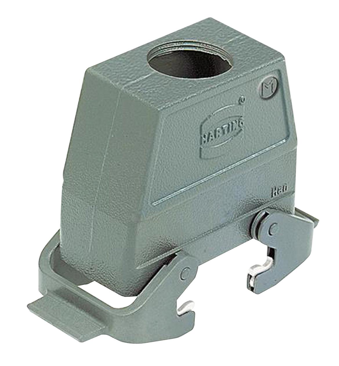 HARTING 19300100436 Heavy Duty Connector, M25, Hood, Top Entry, Aluminium Body, 2 Lever, 10B