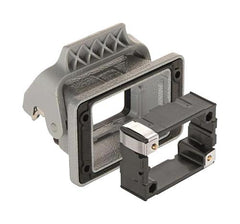 Harting 09300060391 Heavy Duty Connector w/Frame Base Bulkhead Mount Aluminium Body 1 Lever 6B