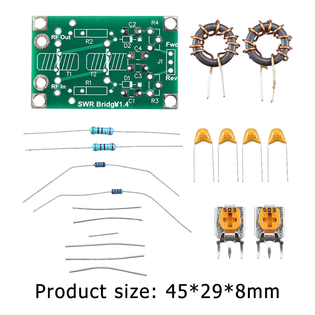 1.8M-30MHz RF SWR Stand Wave Ratio Bridge Radio Frequency Kit (Spare Part) Newly