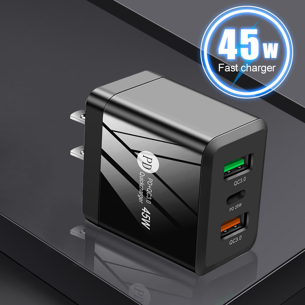 #A PD 25W + Dual QC3.0 Travel Office Fast Charging Adapter for Phone 13 Pro Xiao