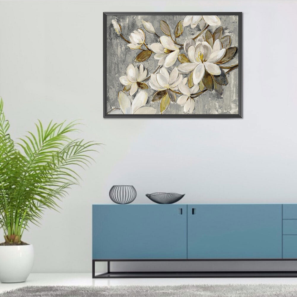 #A Flower Oil Paint By Numbers Kits Canvas Picture Wall Art DIY Craft Coloring