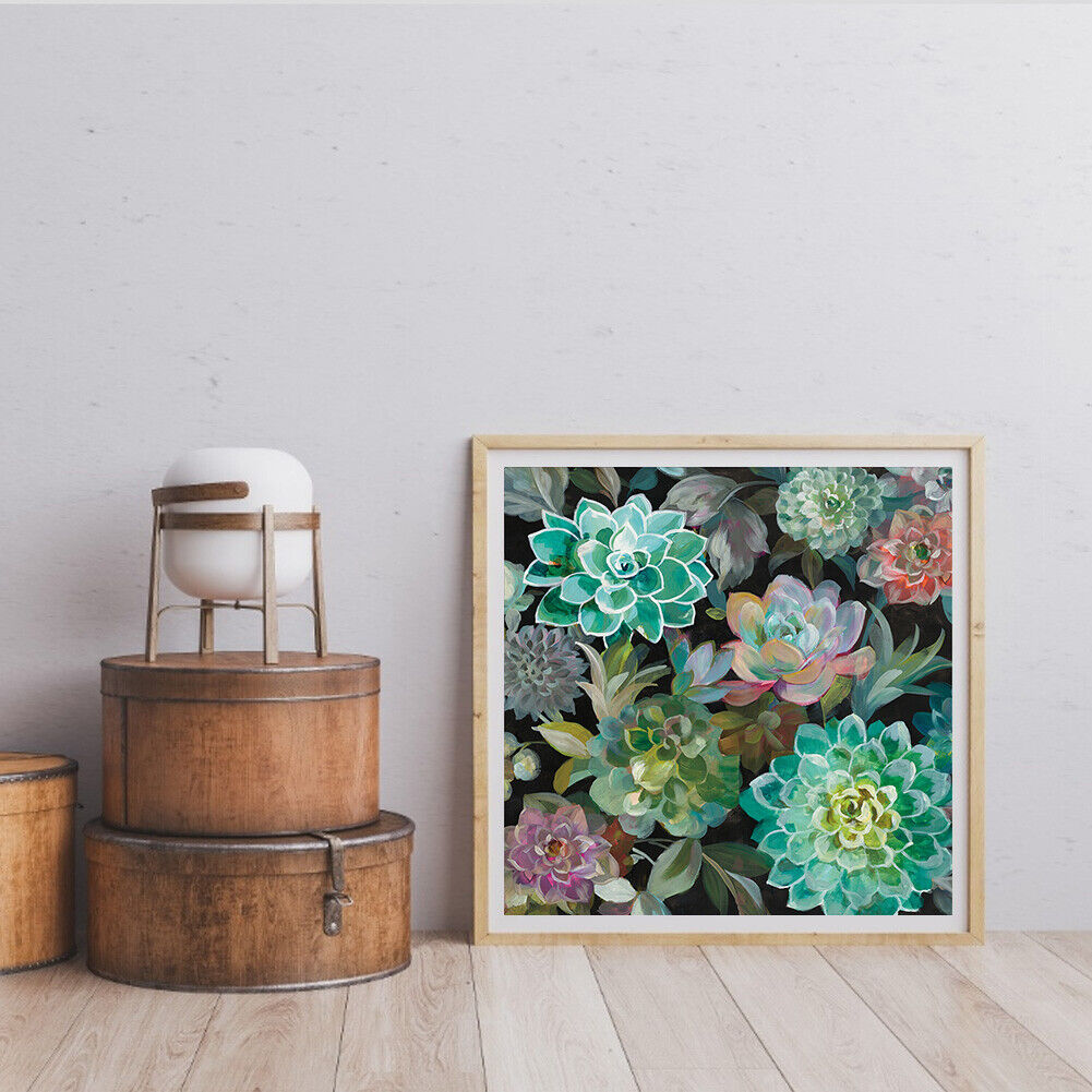 #A Colorful Flowers Oil Paint By Numbers Kit DIY Acrylic Painting Wall Art Pictu