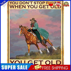 #A Retro Riding Girl Poster Oil Paint By Numbers Kit DIY Acrylic Wall Art Pict