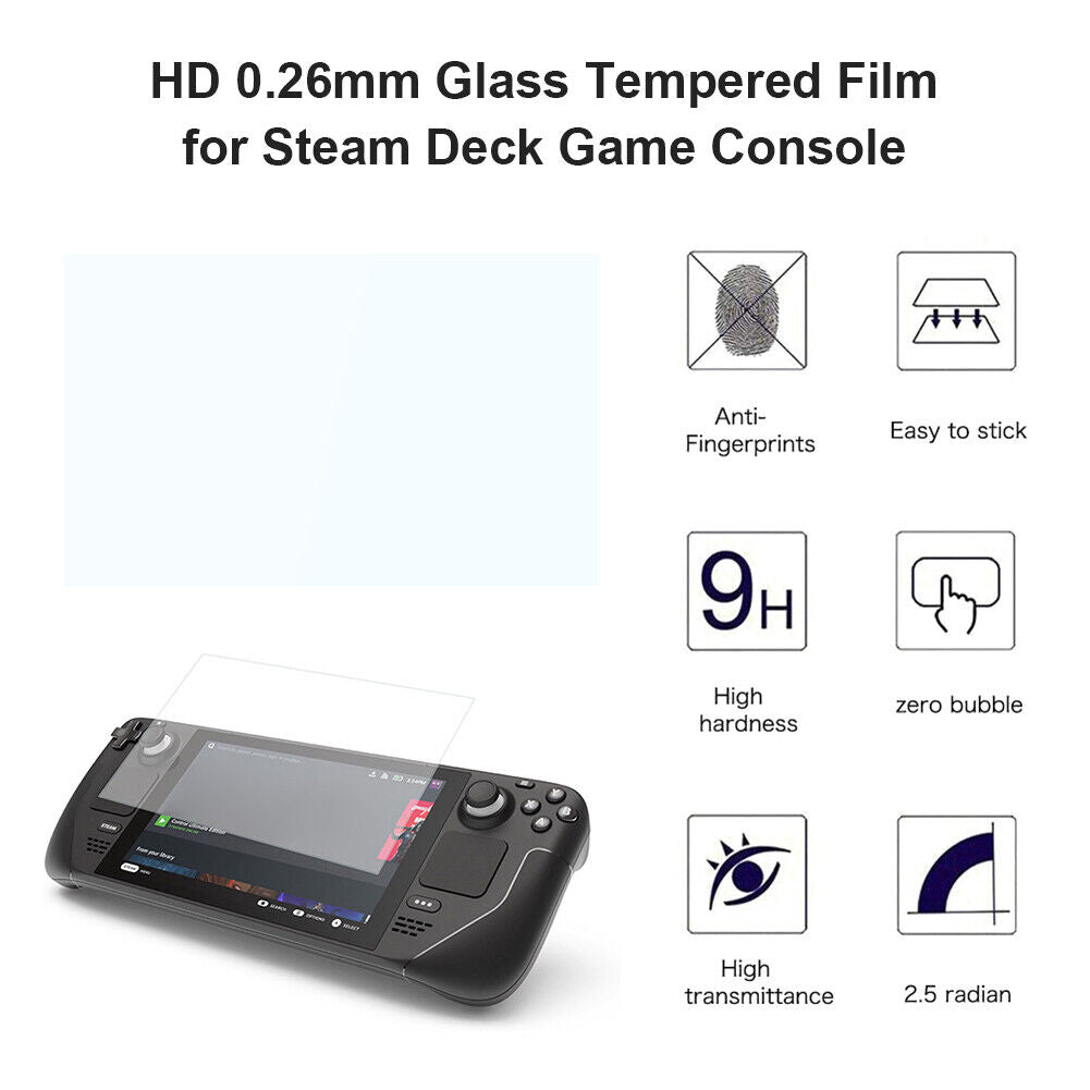 0.26mm HD Protective Glass for Steam Deck Console 9H Tempered Film Protector