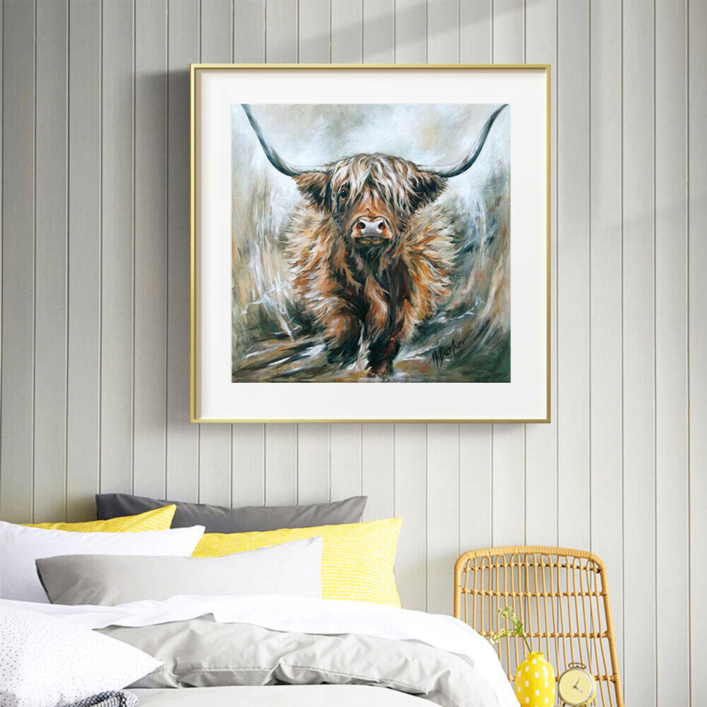 Yak Oil Paint By Numbers Canvas Picture DIY Craft Coloring Drawing Home Decor