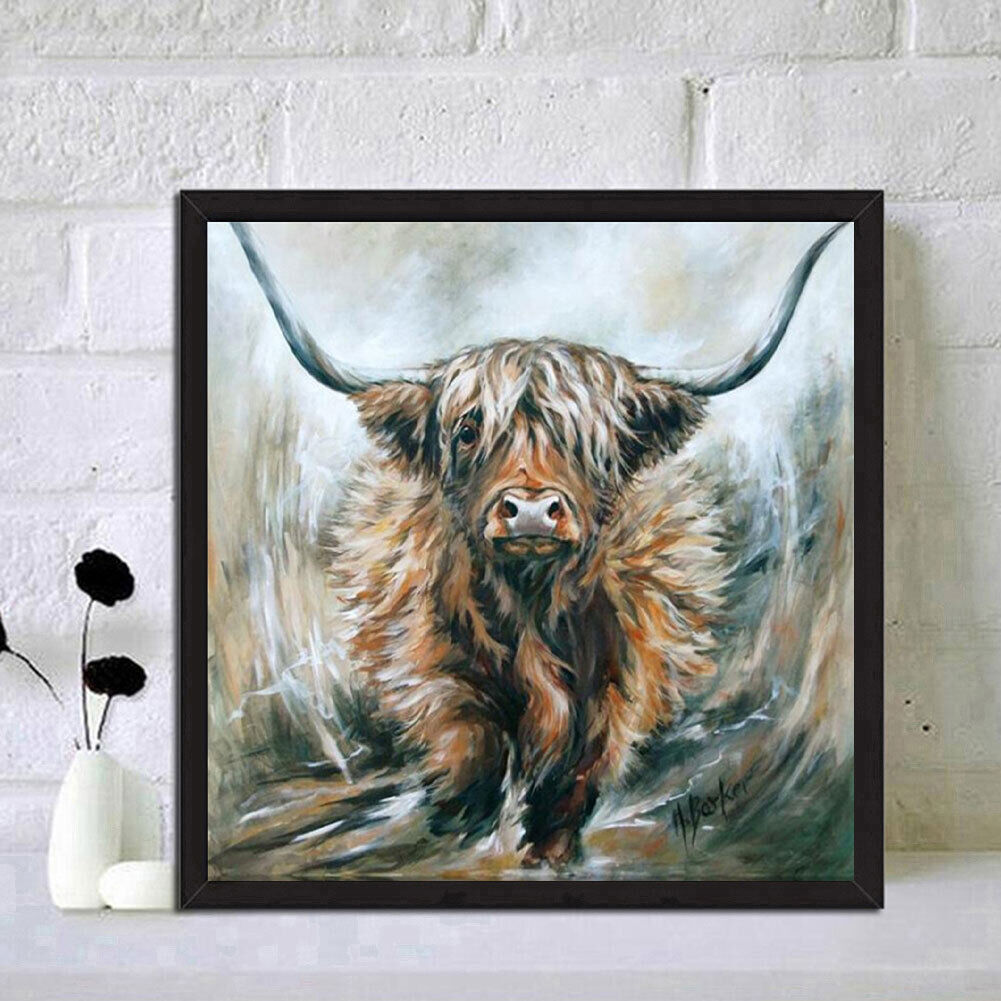 Yak Oil Paint By Numbers Canvas Picture DIY Craft Coloring Drawing Home Decor