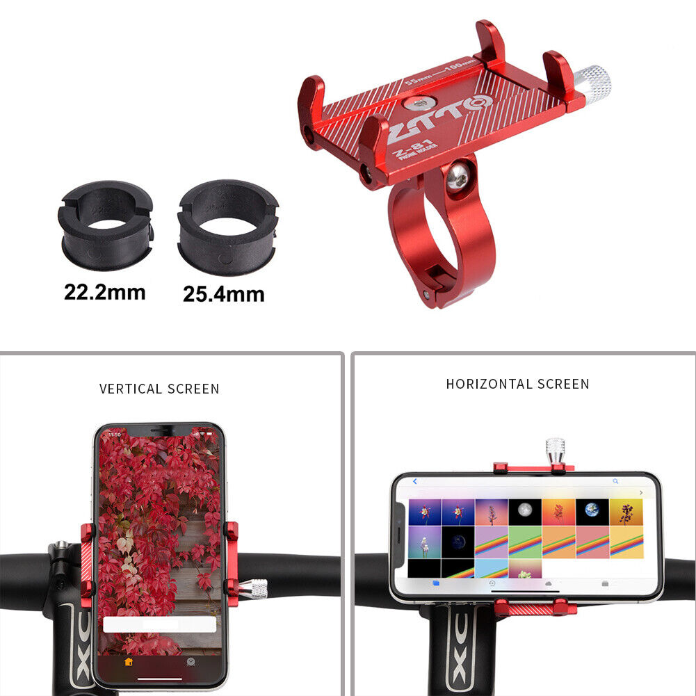 ZTTO Z-81 Bicycle Scooter Phone Holder MTB Bike Bracket Phone Stand (Red) Newly
