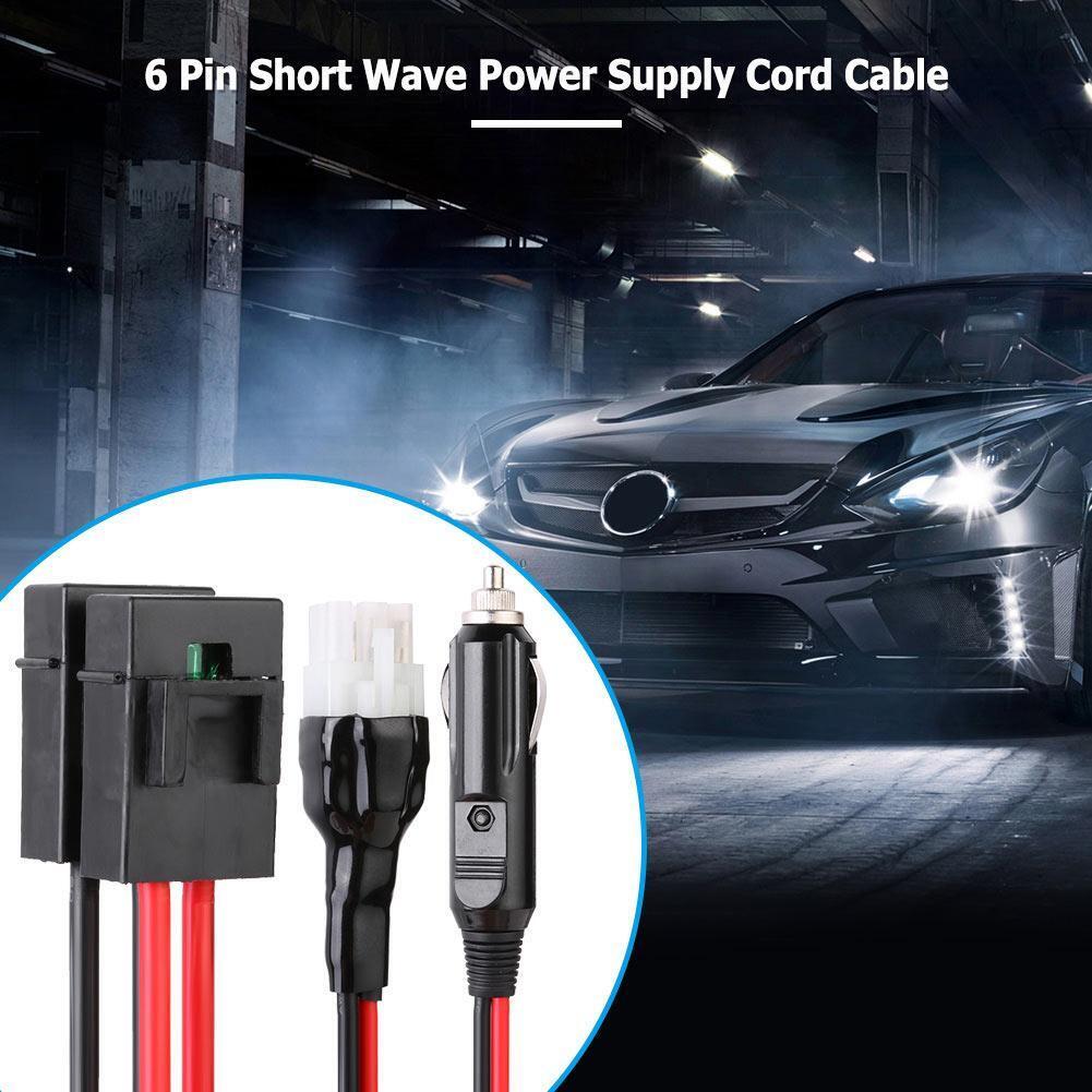 1.5m 30A 6Pin Short Wave Power Cable for Yaesu FT-857D/897D IC-725A/706 Newly