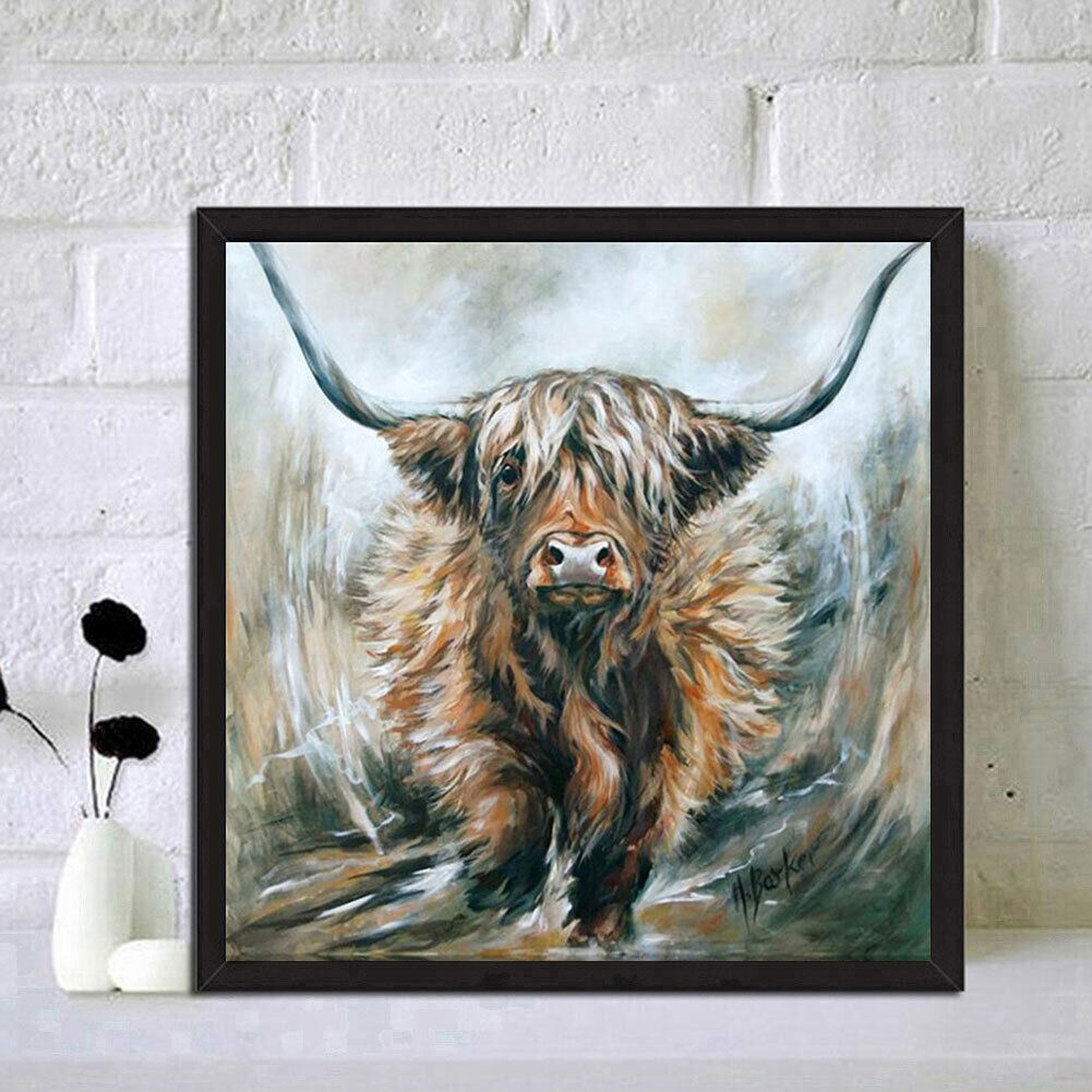 Yak Oil Paint By Numbers Canvas Picture DIY Craft Coloring Drawing Home Decor