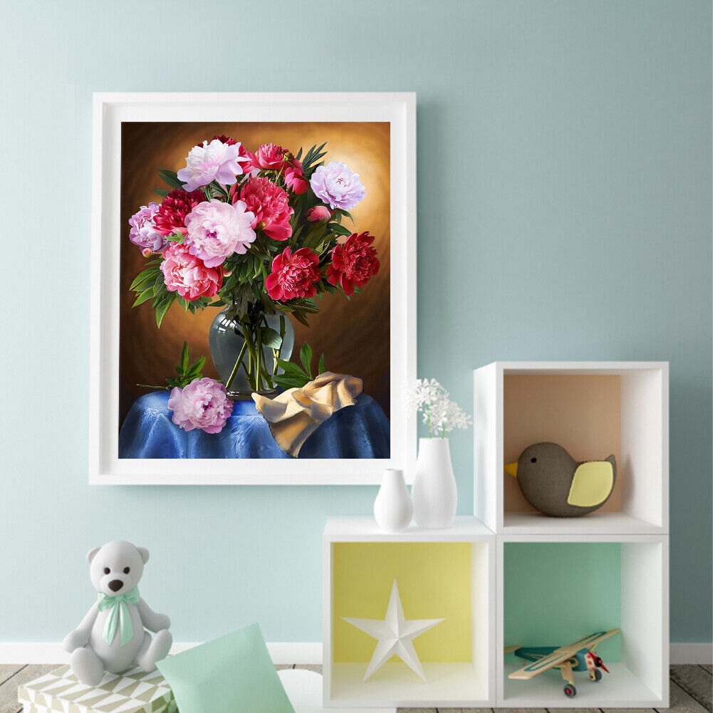#A Flower Oil Paint By Numbers Kit DIY Acrylic Painting Wall Art Picture Craft S