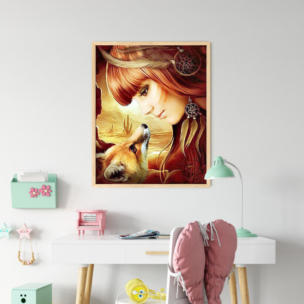#A Girl Oil Paint By Numbers Kit DIY Acrylic Painting on Canvas Frameless Draw