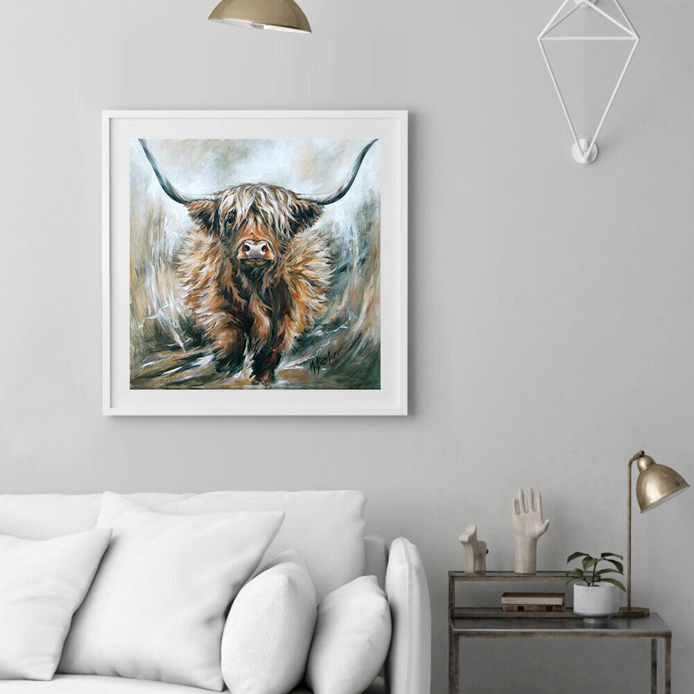 Yak Oil Paint By Numbers Canvas Picture DIY Craft Coloring Drawing Home Decor