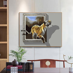 #A Tiger Oil Paint By Numbers Kit DIY Acrylic Painting on Canvas Drawing Pictu