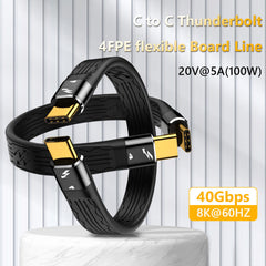 #A 8K 60Hz 40Gbps PD 100W Type-C to Type-C for Thunderbolt 4 Fast Charging Cable