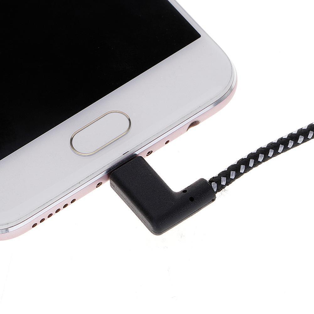 0.2m Nylon Braided 90 Degree Connector USB3.1 Type-C Charging Data Cable