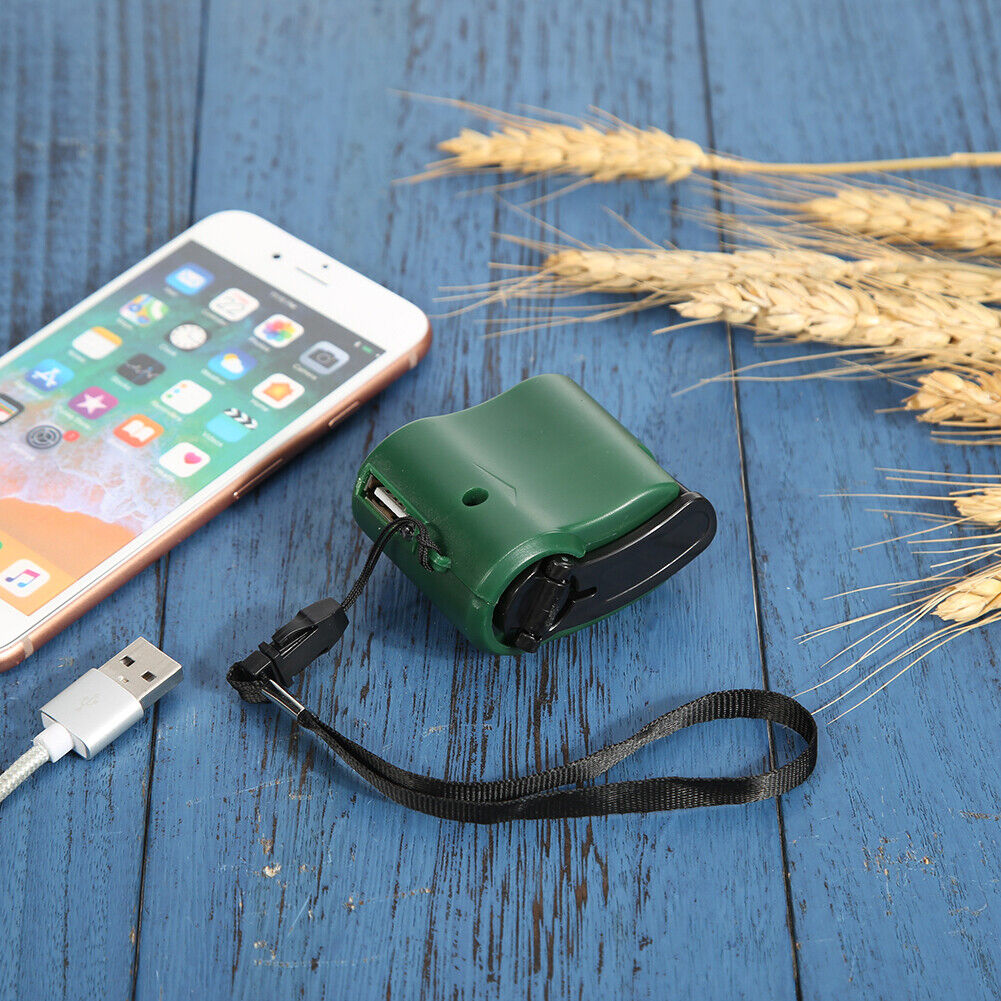 #A USB Emergency Charger Hand Crank Power Generator Outdoor Travel Survival Tool