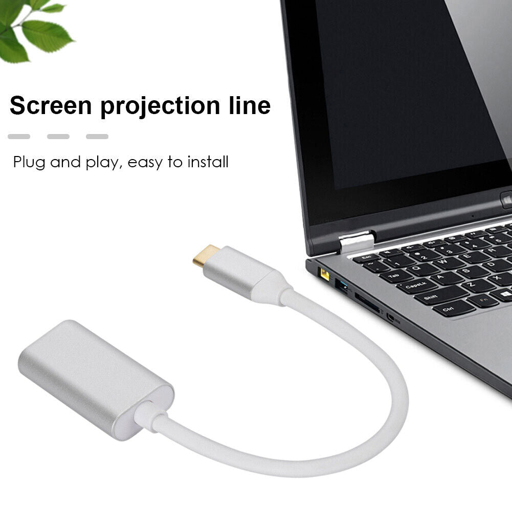 #A USB 3.1 Type-C To HDMI-compatible Converter Cable Portable Aluminum Alloy