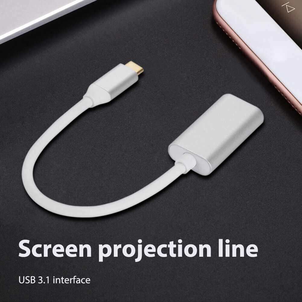 #A USB 3.1 Type-C To HDMI-compatible Converter Cable Portable Aluminum Alloy