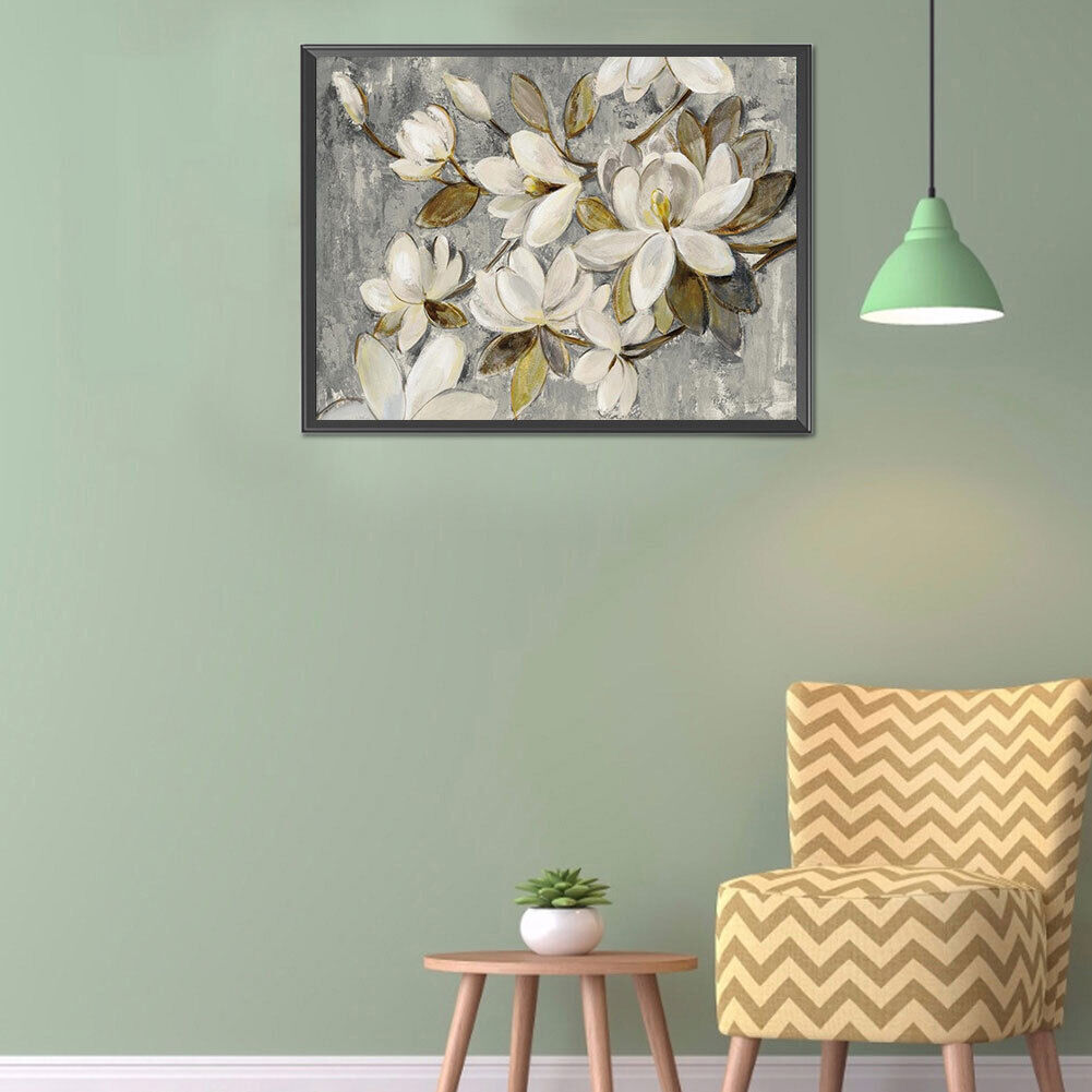 #A Flower Oil Paint By Numbers Kits Canvas Picture Wall Art DIY Craft Coloring