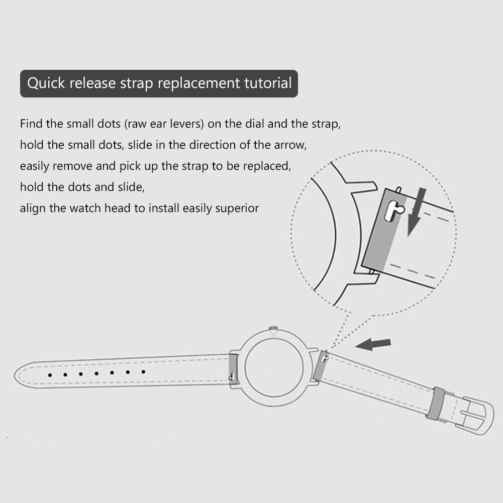 #A Waterproof Adjustable 22mm Watch Band Sports Bracelet Watch Wrist Strap