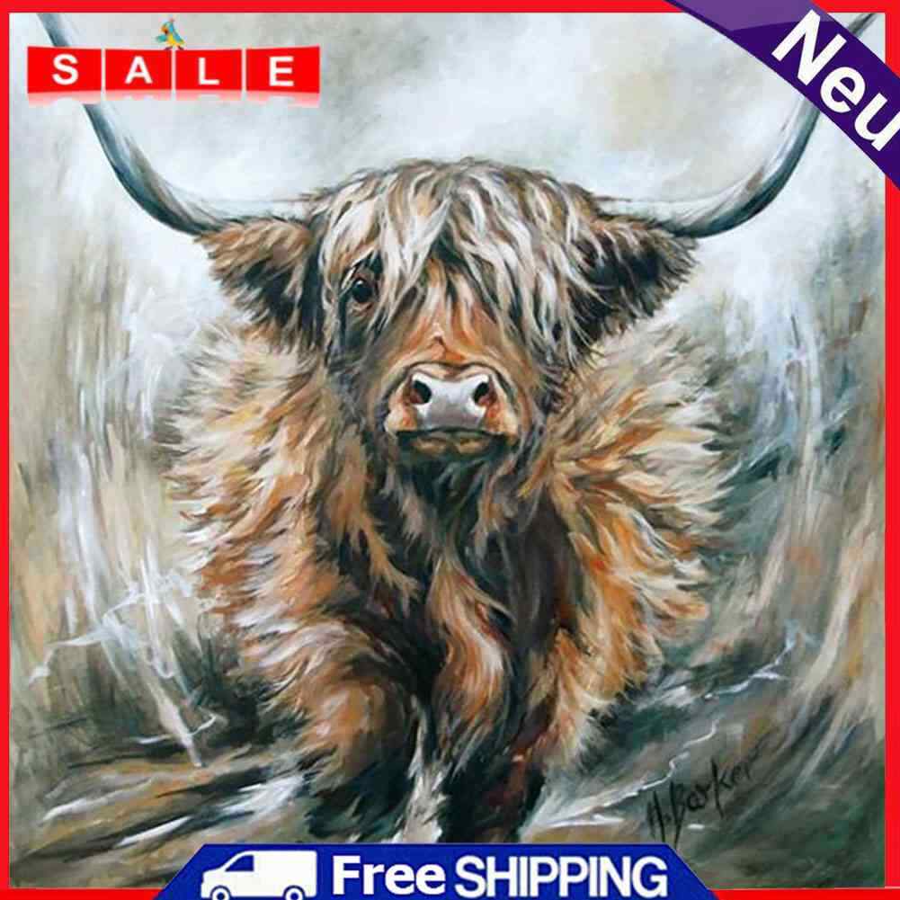 Yak Oil Paint By Numbers Canvas Picture DIY Craft Coloring Drawing Home Decor
