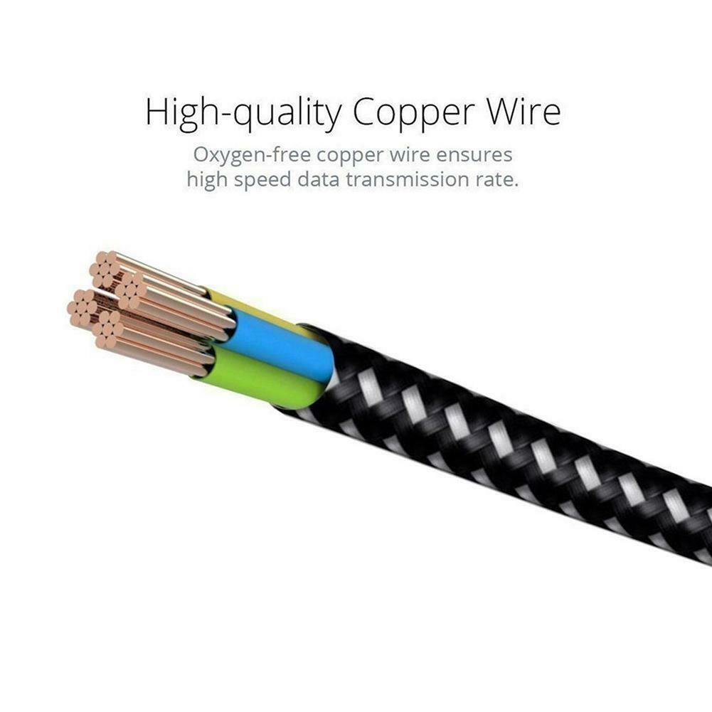 0.2m Nylon Braided 90 Degree Connector USB3.1 Type-C Charging Data Cable