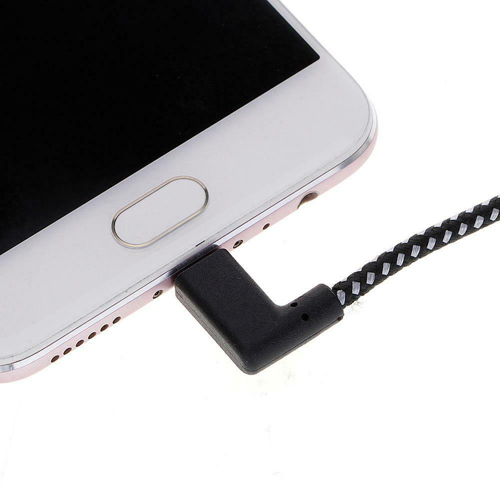 0.2m Nylon Braided 90 Degree Connector USB3.1 Type-C Charging Data Cable