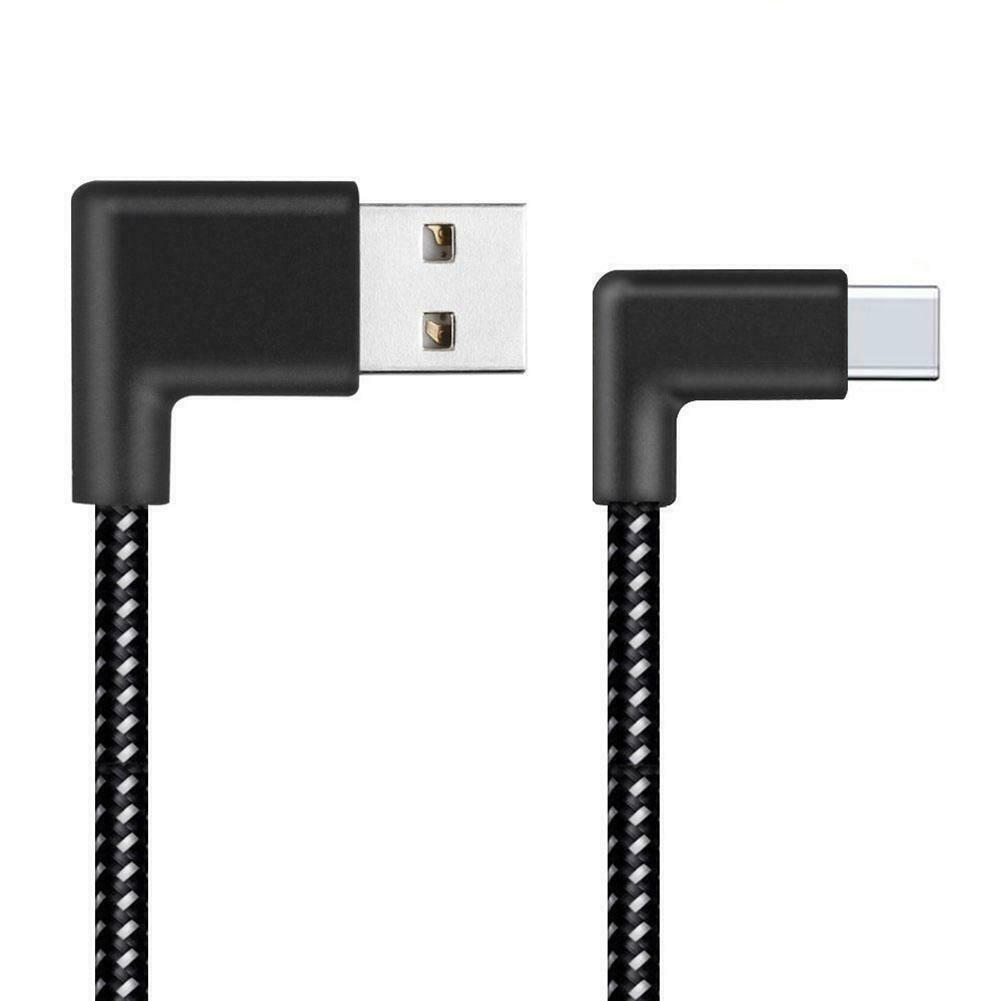 0.2m Nylon Braided 90 Degree Connector USB3.1 Type-C Charging Data Cable
