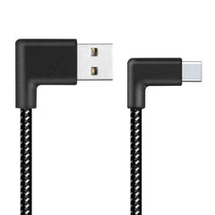 0.2m Nylon Braided 90 Degree Connector USB3.1 Type-C Charging Data Cable