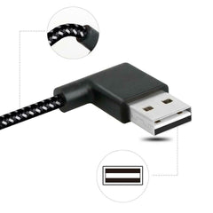 0.2m Nylon Braided 90 Degree Connector USB3.1 Type-C Charging Data Cable